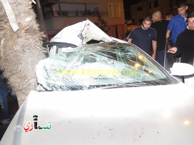 كفرقاسم - فيديو: حادث طرق مروع واصابة ثلاث شباب منها اصابة خطرة جد